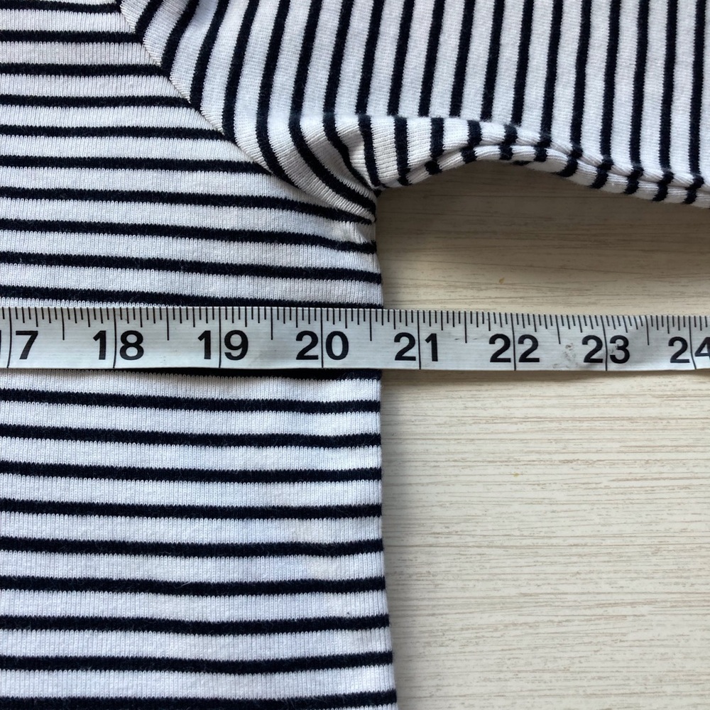 Coldwater Creek Striped Nautical Top with Unique Ribbon Trim Large - Like New - Picture 5 of 8